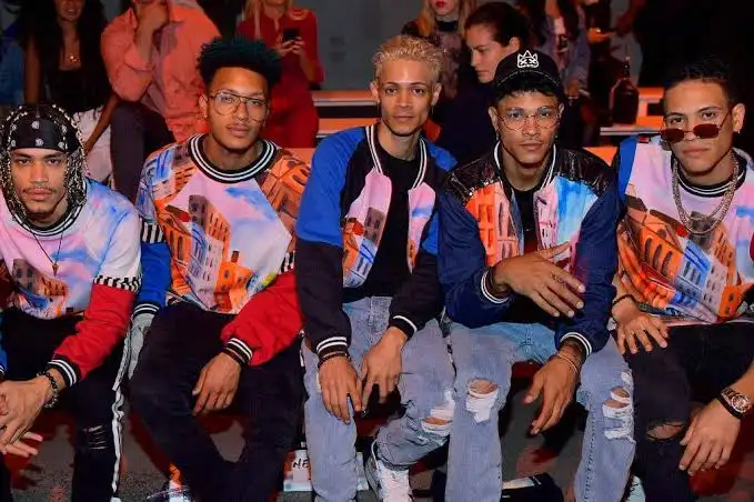 The five Breeding brothers of B5 together at an industry event