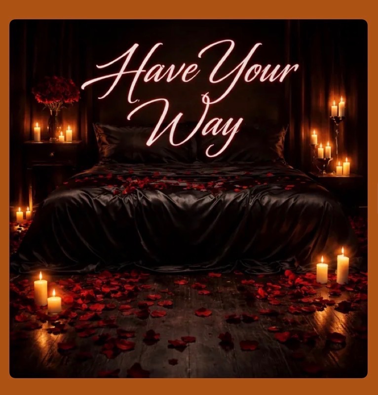 Cover art for Jamonie Lee&rsquo;s single &ldquo;Have Your Way,&rdquo; showing the title in script lettering above a candlelit room scattered with rose petals.